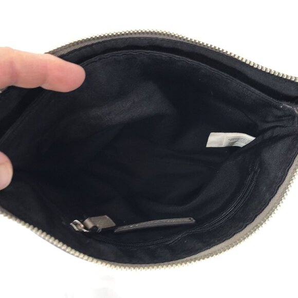 MARC JACOBS ~ WOMENS TANISH GRAY PEBBLED LEATHER PURSE BAG 6.5 X 9.5" - Picture 4 of 5